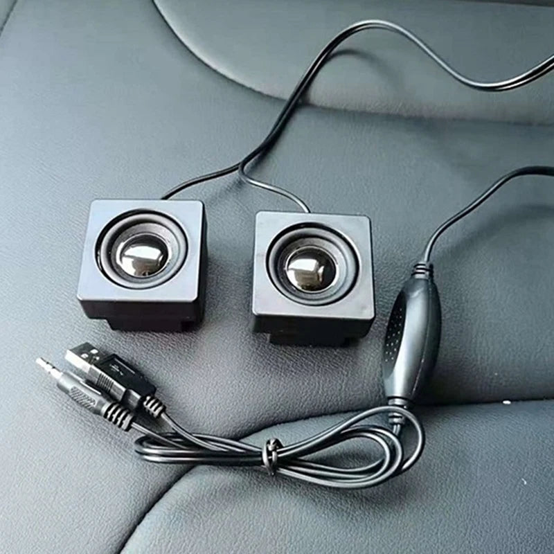 USB Desktop Speakers | Compact Stereo PC Audio with Bass Boost Tidesmit