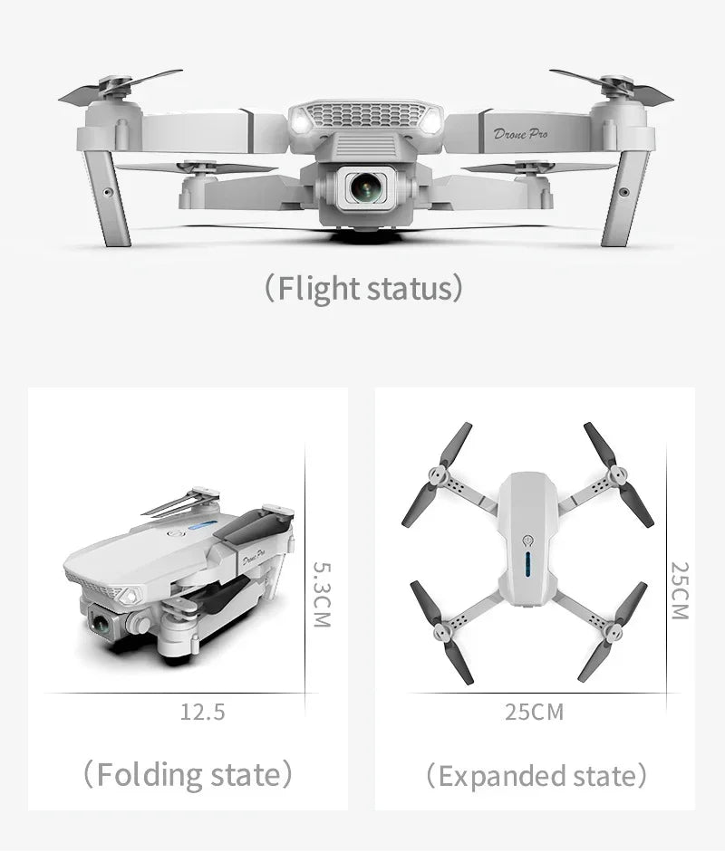 4K Foldable Camera Drone with Dual HD Lenses - Tidesmit Tidesmit