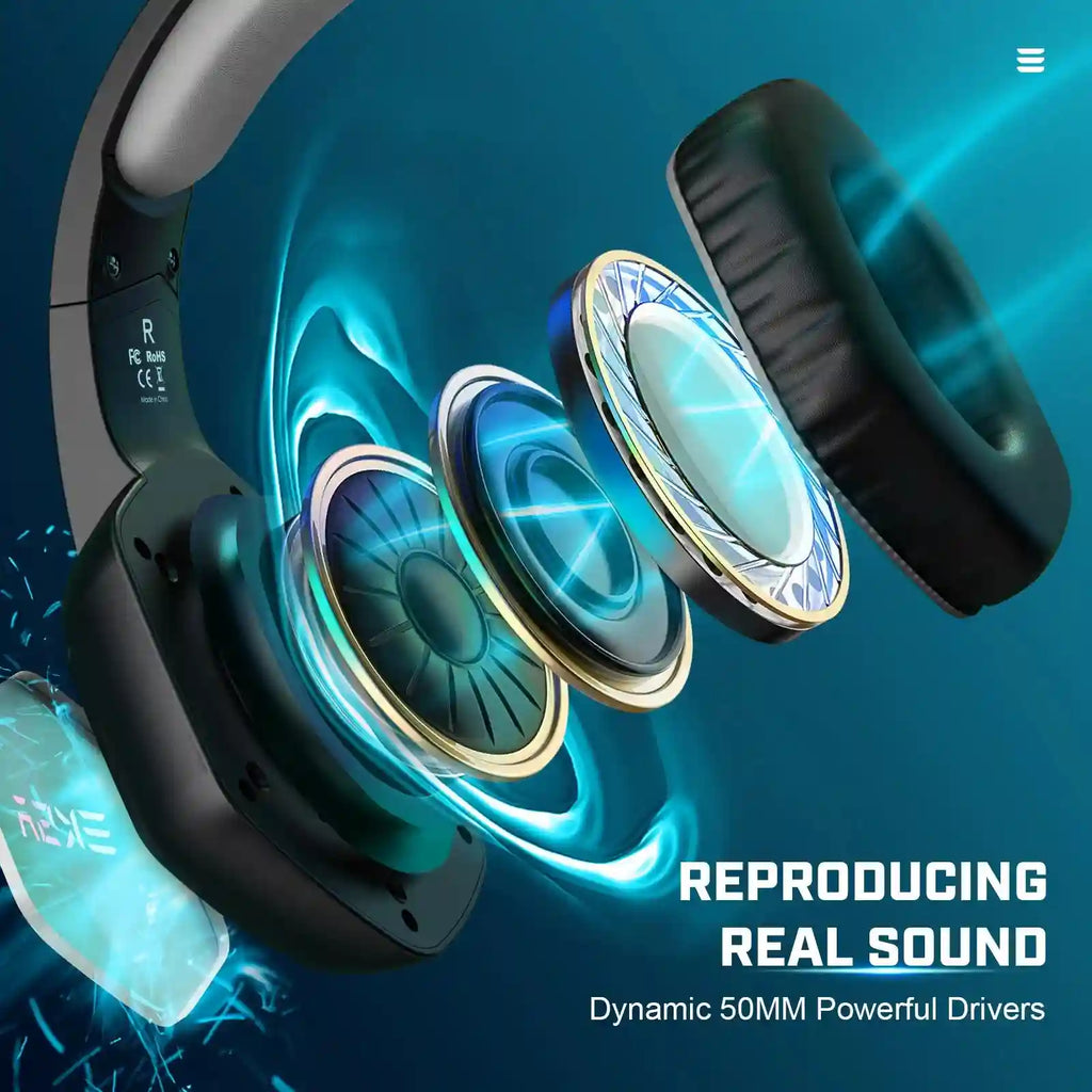 Wireless Gaming Headset with Mic - 7.1 Surround Sound for PC and PS5 Tidesmit