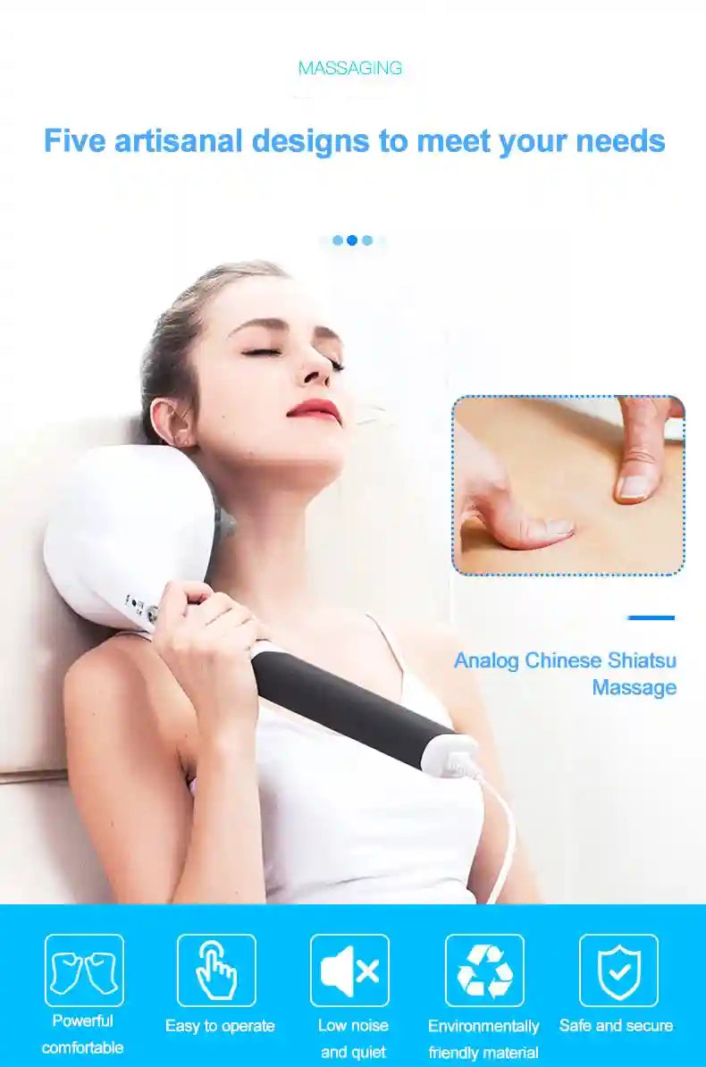Electric Massage Roller | 4-Head Deep Tissue Muscle Relief Device Massage Roller Tidesmit