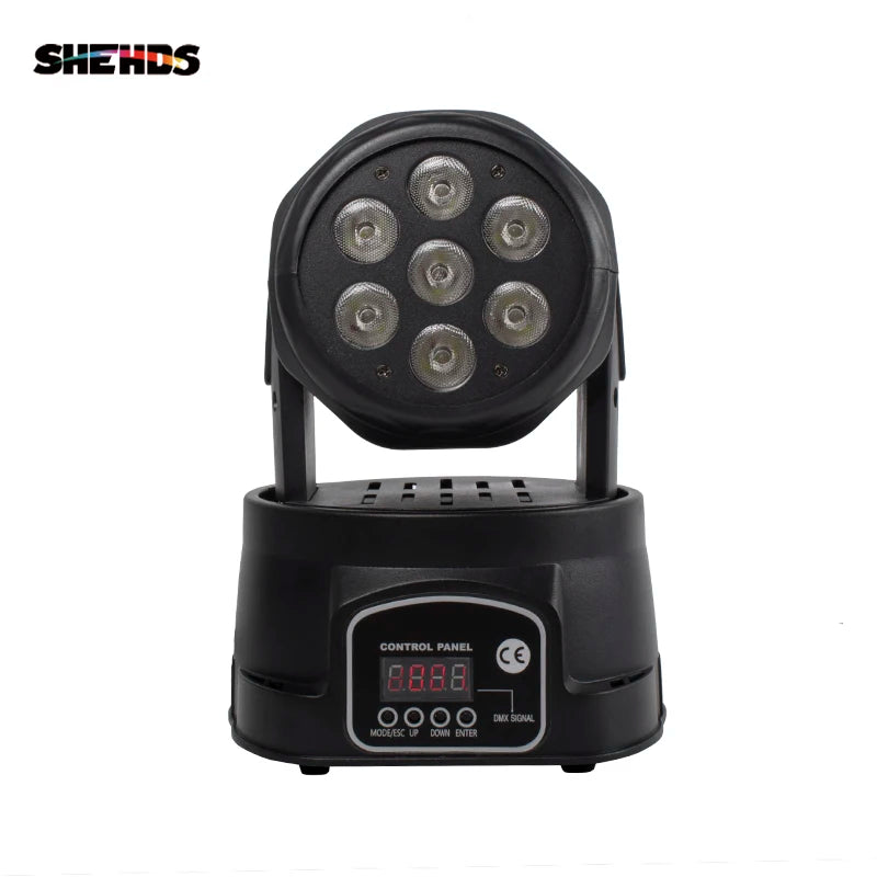 SHEHDS 1pcs LED 7x12W  Par Light 7x18W RGBWA+UV Moving Head Light Wash DMX 512  DJ Dicso Nightclub Party Christmas Audience