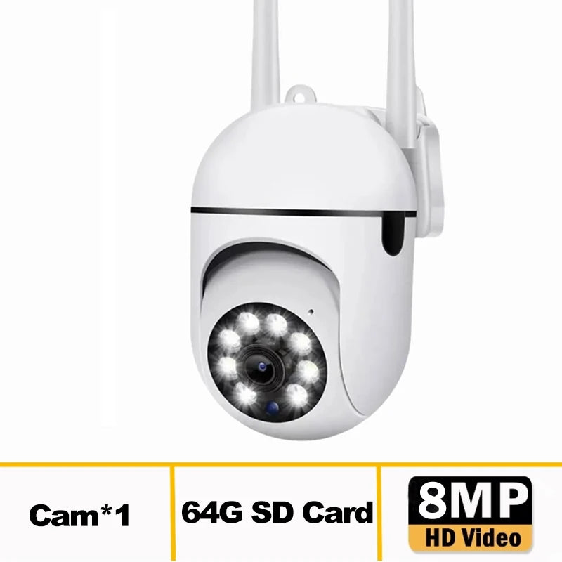 Wifi Surveillance Camera 8MP HD Wireless Security PTZ Camera AI Human Tracking Two-way Audio Color Night Vision Home IP Camera