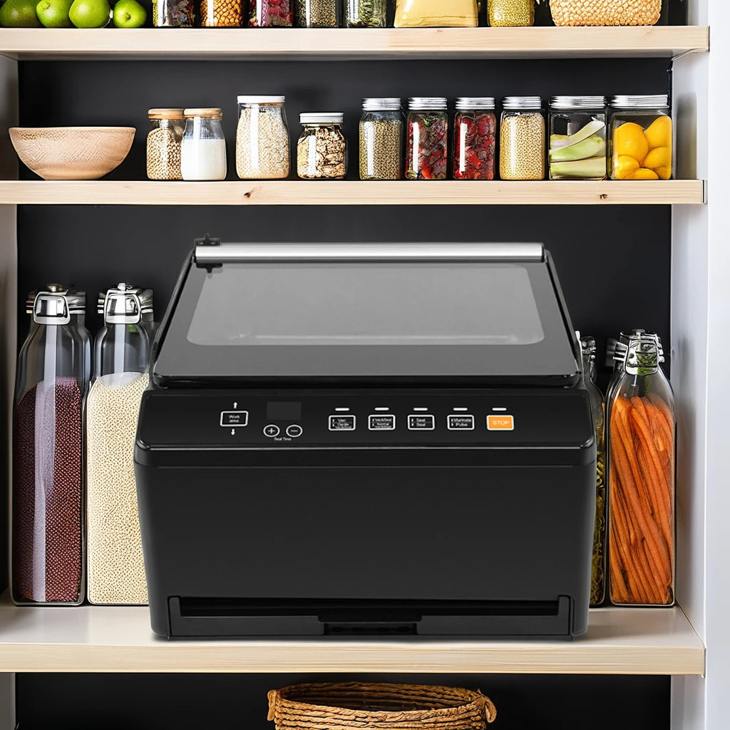Automatic Chamber Vacuum Sealer Machine, -95Kpa Commercial Food Sealer, 30cm Sealing Width for Dry & Moist Food