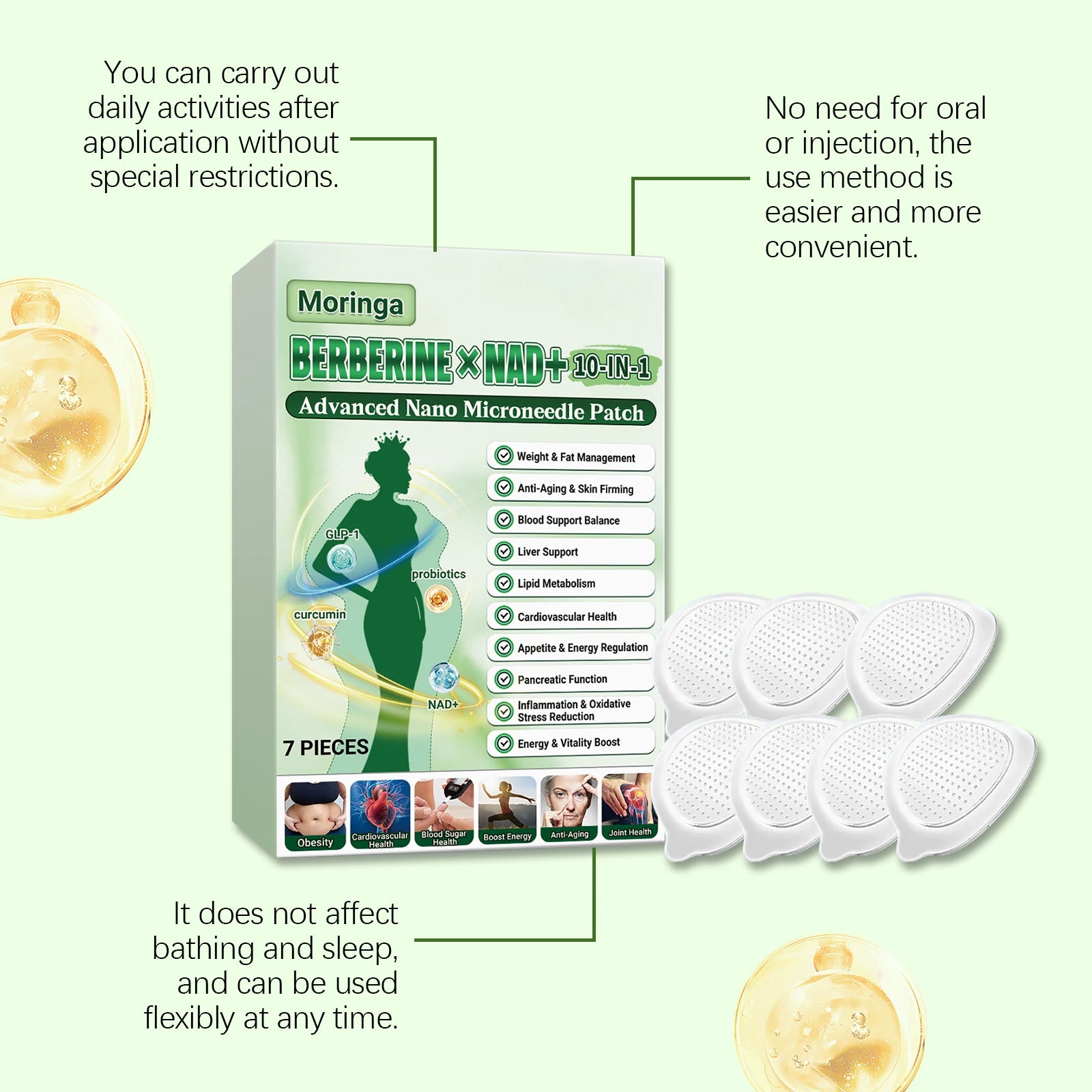 Body Firming Nano Patch | Microneedle Skin Tightening Sticker Back Massage Instrument Tidesmit