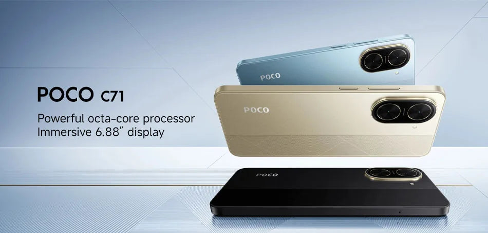 Xiaomi POCO C71 Global Version Smartphone  6.88" HD+ Display 5200mAh Battery Dual Camera LCD