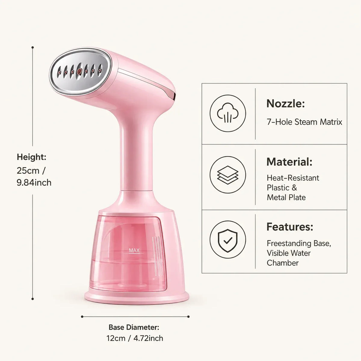 Obovay Handheld Garment Steamer 1200W 220ml
