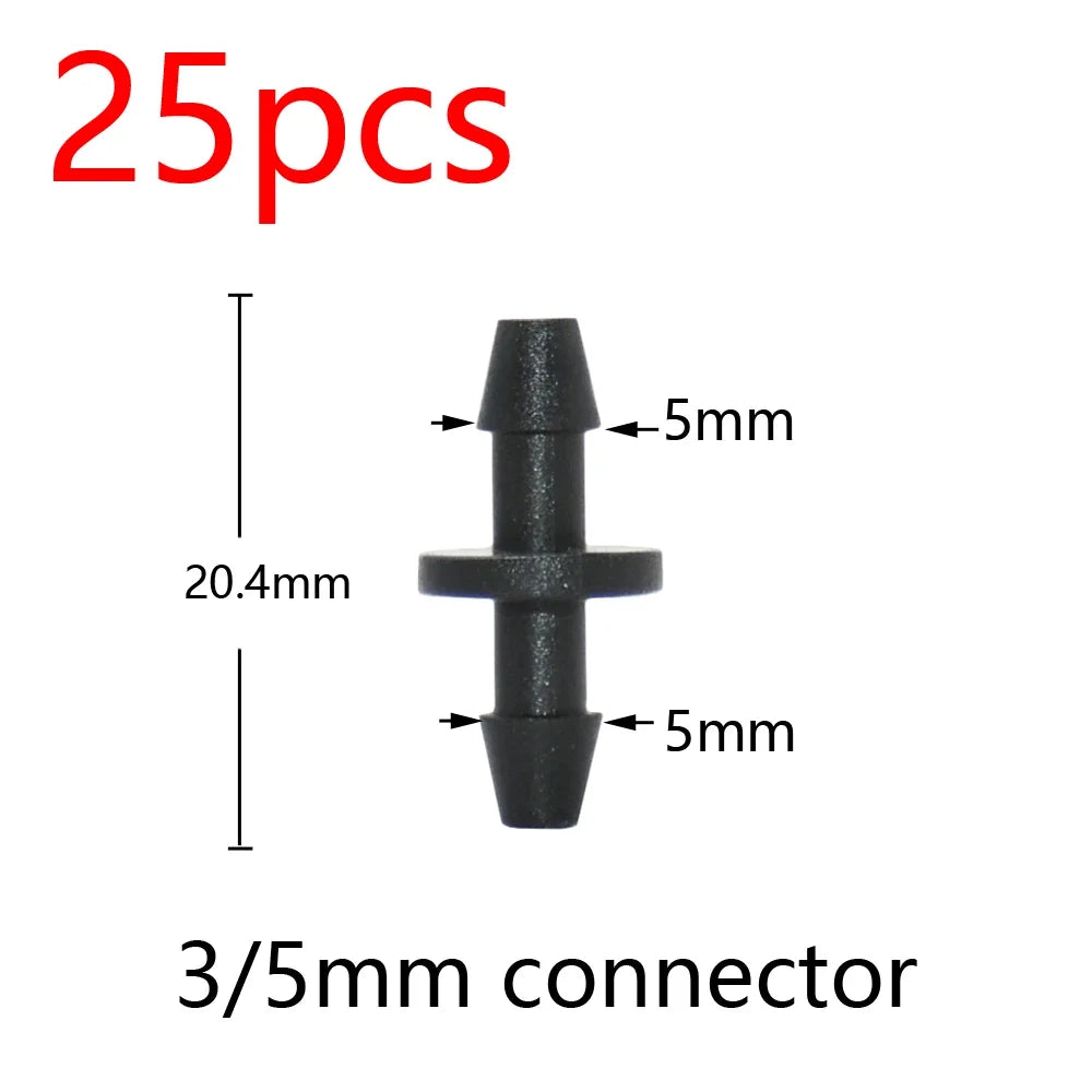 Garden Hose Connectors Barbed Tee Elbow Cross End Plug Coupling WDrip Irrigation System Atering Fitting For 3/5 4/7mm Hsse 2027