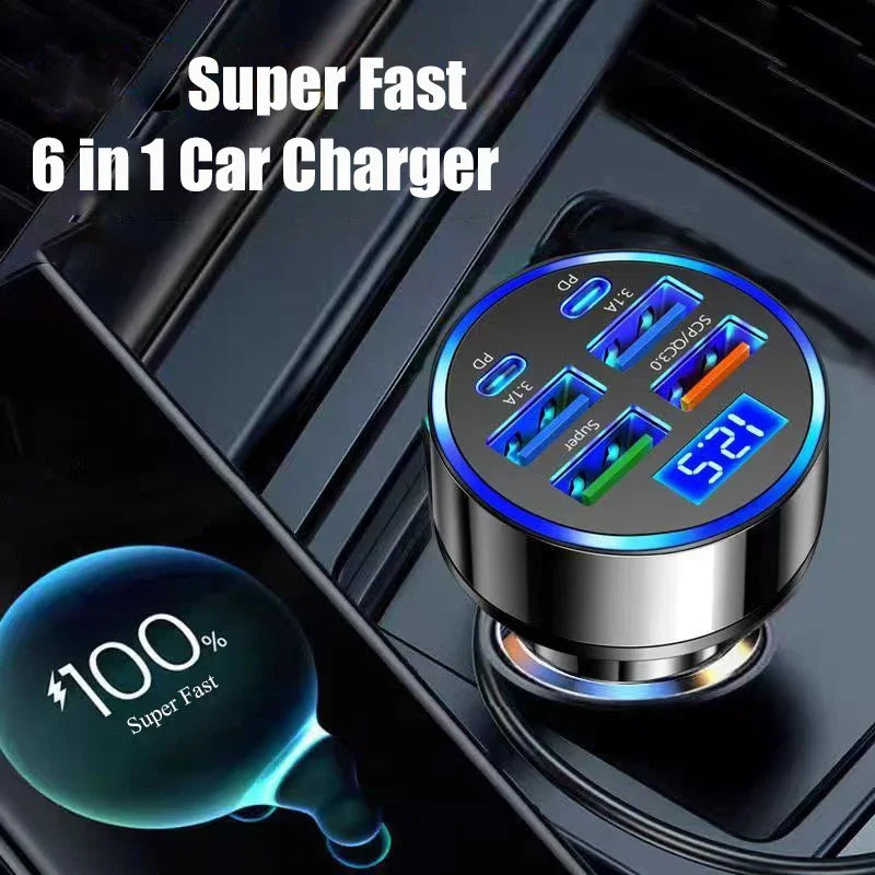 USB C Car Charger with Voltage Display - Fast Charging PD 3.0 Adapter Tidesmit