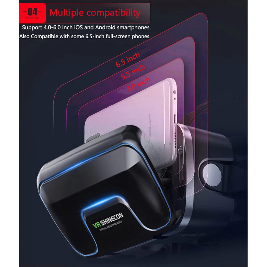 VR Headset for Smartphones | 3D Immersive Smart Glasses with Remote Options Tidesmit