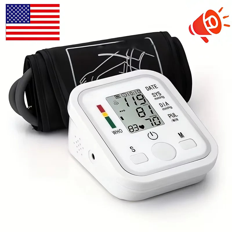 Medical Arm Blood Pressure Monitor gauge Playback Sphygmomanometer For Elderly Accurate Measurement digital tensiometers