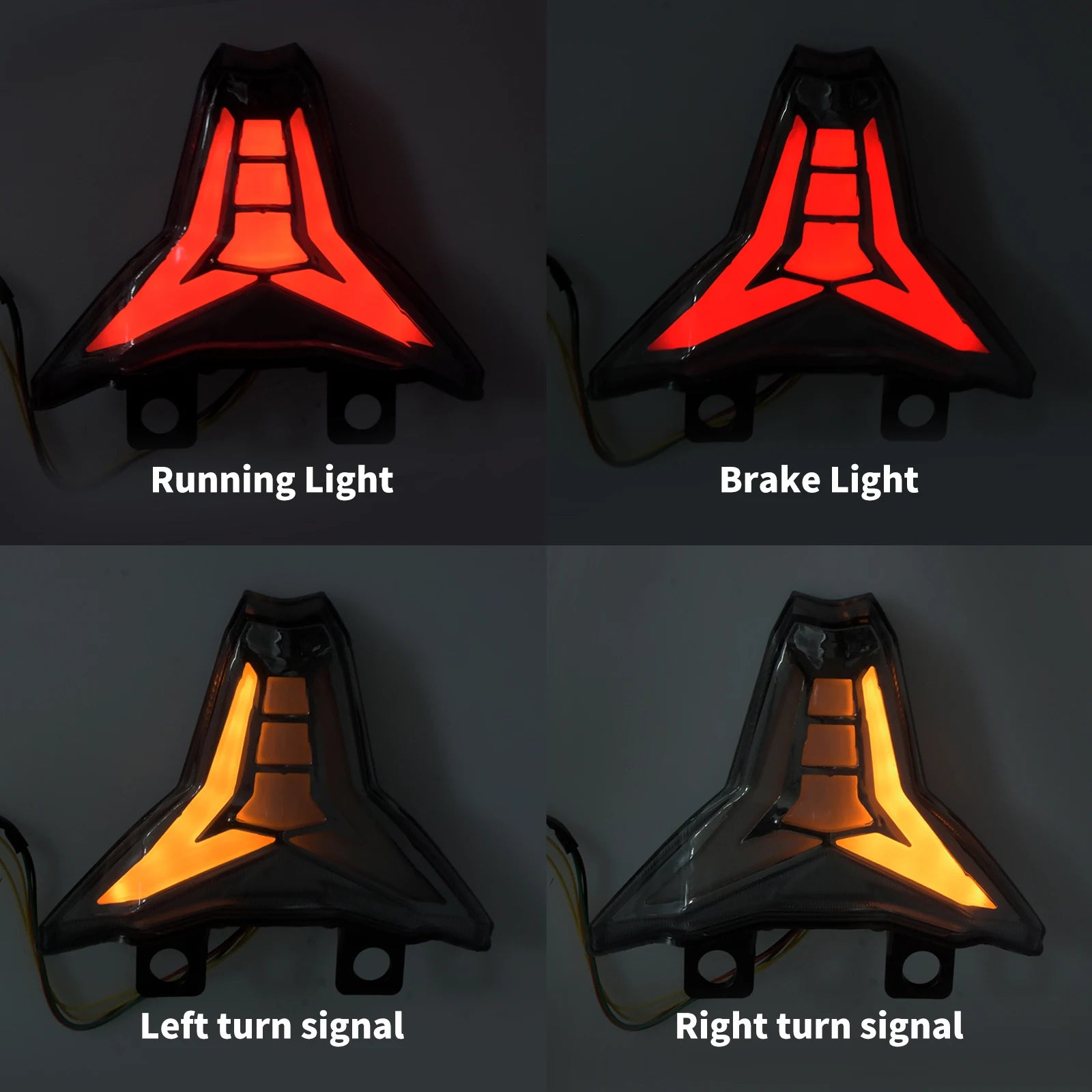 Motorcycle Rear Integrated LED Taillight Turn Signal Brake Run Lamp Tail Light For Kawasaki Z1000 2013-23 Ninja ZX10R ZX6R Z400
