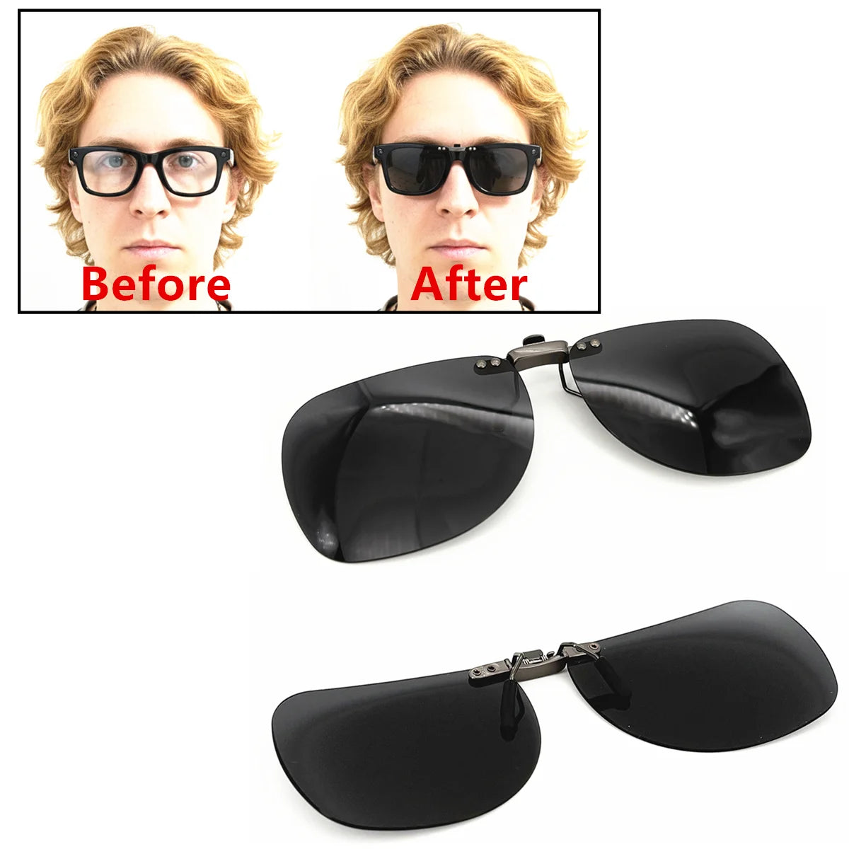 Polarized Clip-on Lenses for Meta Wayfarer 50mm - Anti-Glare Optics Polarized Tidesmit