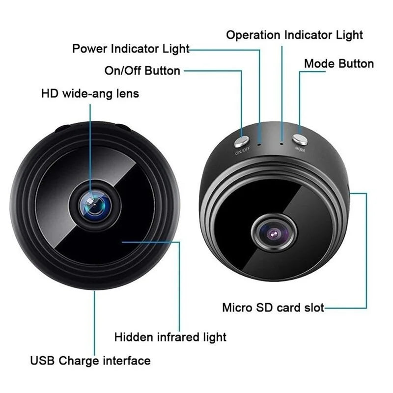 A9 Mini IP Camera Mobile 1080P HD WiFi Surveillance Cameras Sensor Camcorder Web Video Smart Home Safety Wireless Security Camer