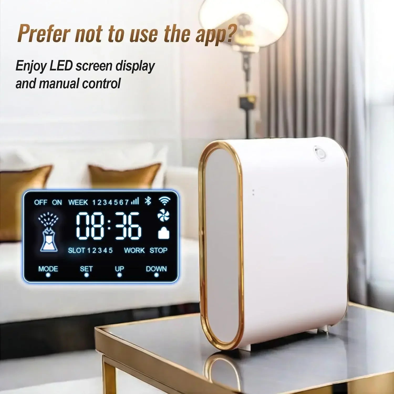 Bluetooth Professional Aroma Diffuser Machine 350ML Waterless Essential Oil Diffuser Electric Smell for Home Room Fragrance