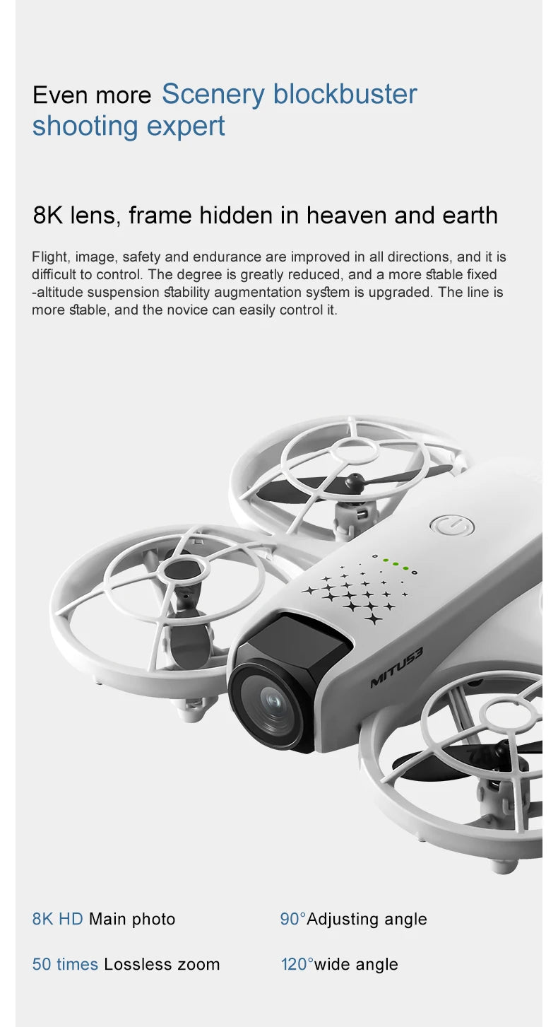 GPS Drone with 8K Camera - Foldable Aerial Quadcopter by Tidesmit Tidesmit