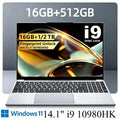 14.1 Inch Intel Core i9 10980HK Windows 11 Pro Laptop 32GB DDR4 2TB SSD Gaming Office PC Gamer Portable Notebook