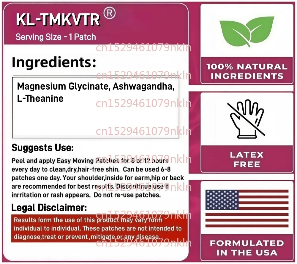 30 Patches Cortisol Health Transdermal Patches for Women & Men with Magnesium Glycinate, Supports Stress Relief, Heart Health