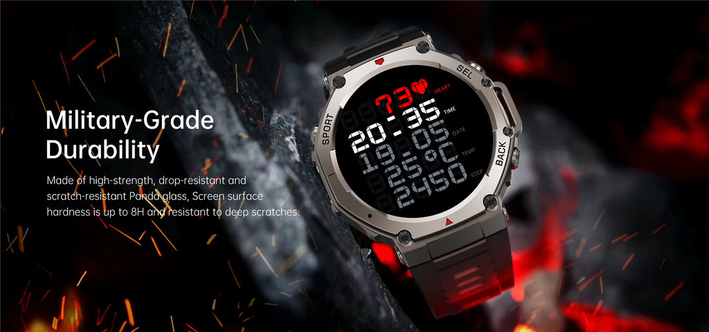 HD Watches Built-in Dual-band GPS Smart Watch Men Smartwatch Compass Altimeter Barometric 5ATM IP69K Waterproof AMOLED
