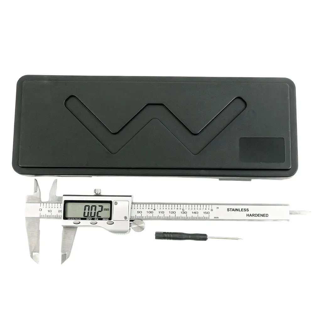 6 Inch 150mm Digital Vernier Caliper Stainless Steel Micrometer Measuring Tool Depth Ruler