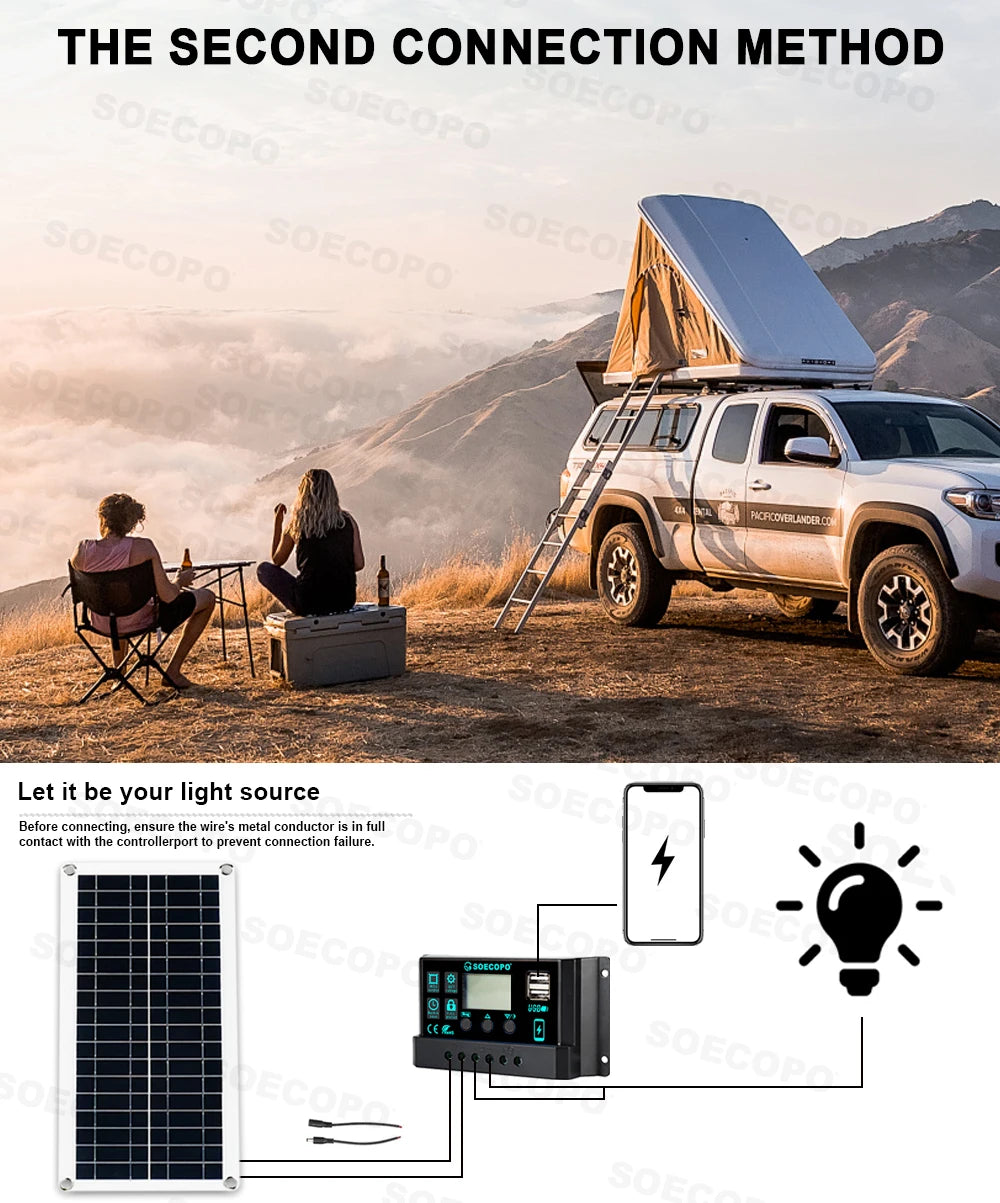 6000W Inverter & Solar System Complete Kit 12V To 110V/220V 100A Controller 300W Panel Off-Grid System for Home/Camping Backup