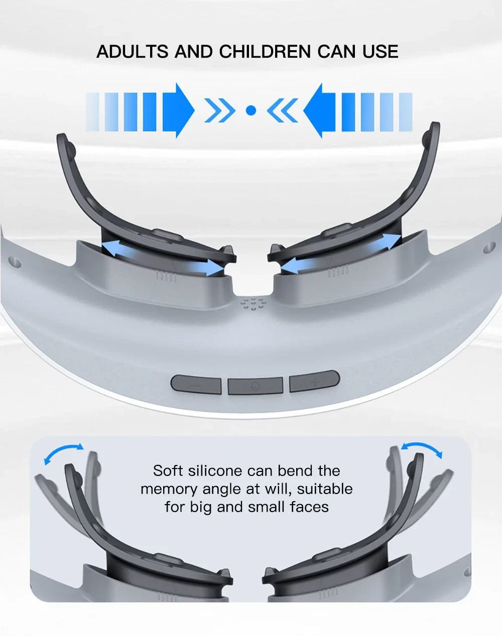 Electric Eye Massager with Heat and 4D Compression - White Massage Chairs Tidesmit