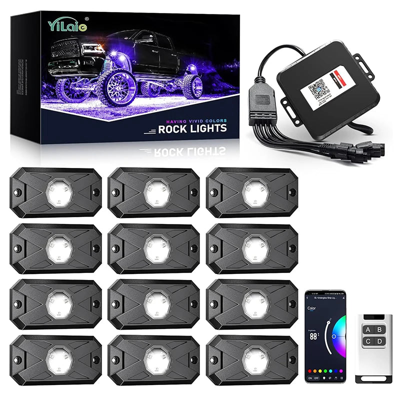 Underglow Rock Lights RGB LED Kit for Truck ATV UTV - Tidesmit Tidesmit