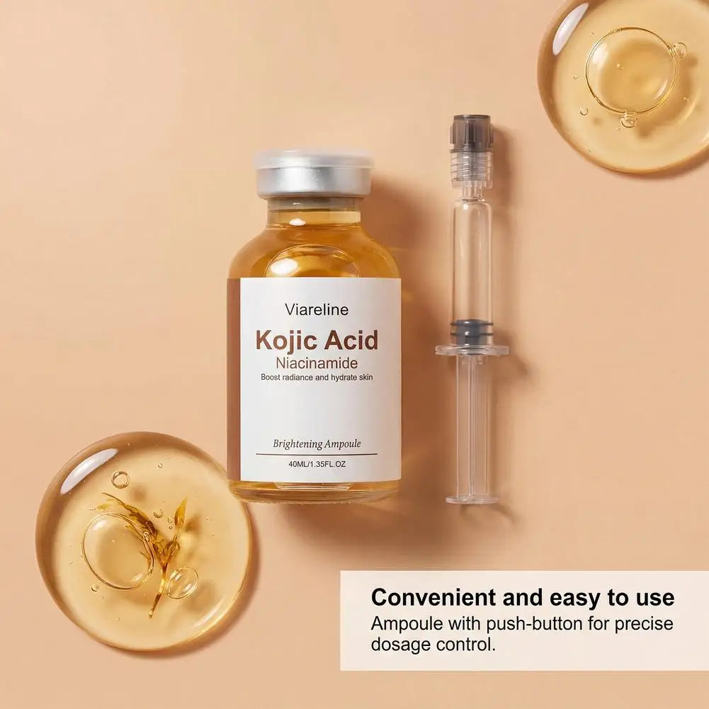 Brightening Kojic Acid & Niacinamide Ampoule 40ml Even Skin Tone Hydrating Moisturizing Dual Care Easy To Use Skincare