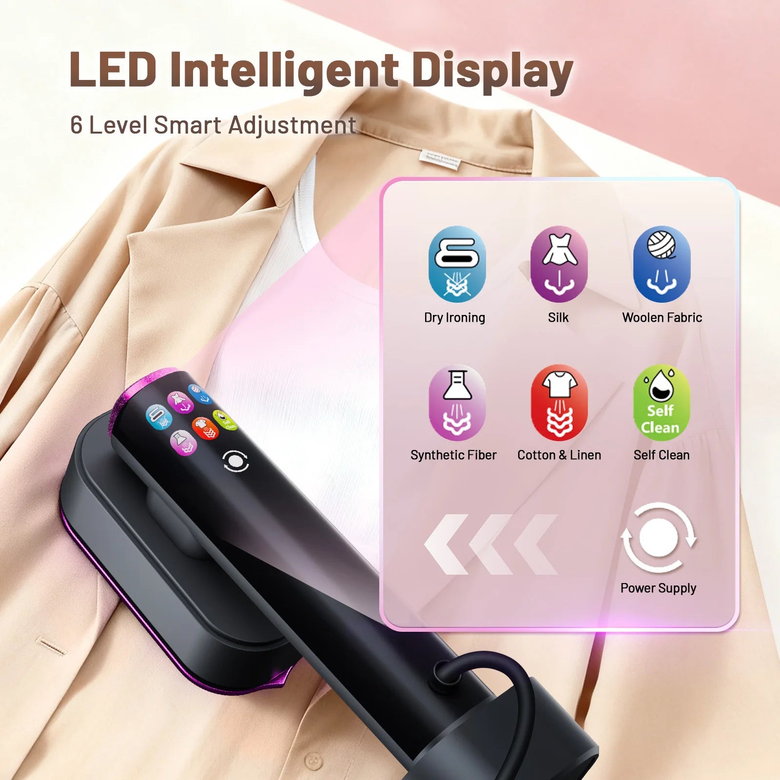 Tidesmit portable mini handheld garment steamer featuring compact travel-friendly design and rapid heating technology
