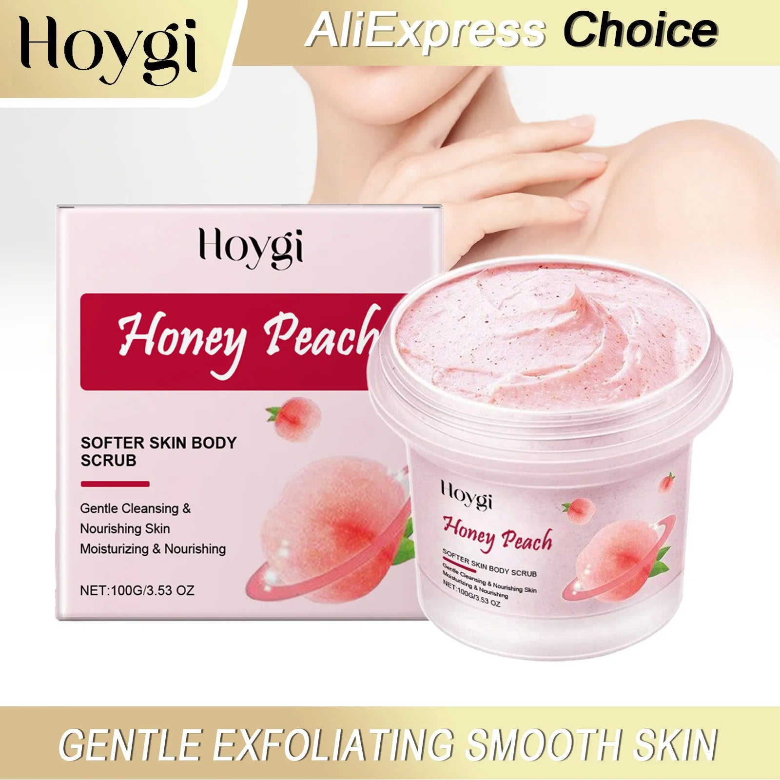Peach Body Scrub - Professional Smoothing Skin Exfoliator (100g) Scrubs Treatments Tidesmit