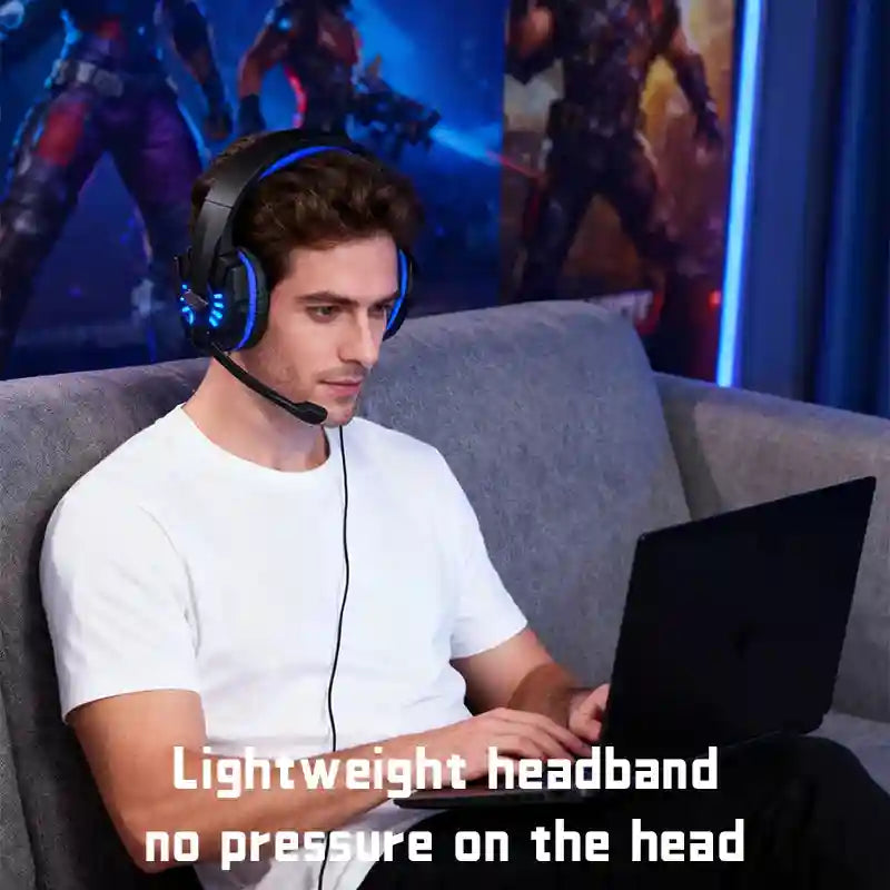 Gaming Headset with Noise Cancelling Mic - Over-Ear Stereo Sound Tidesmit