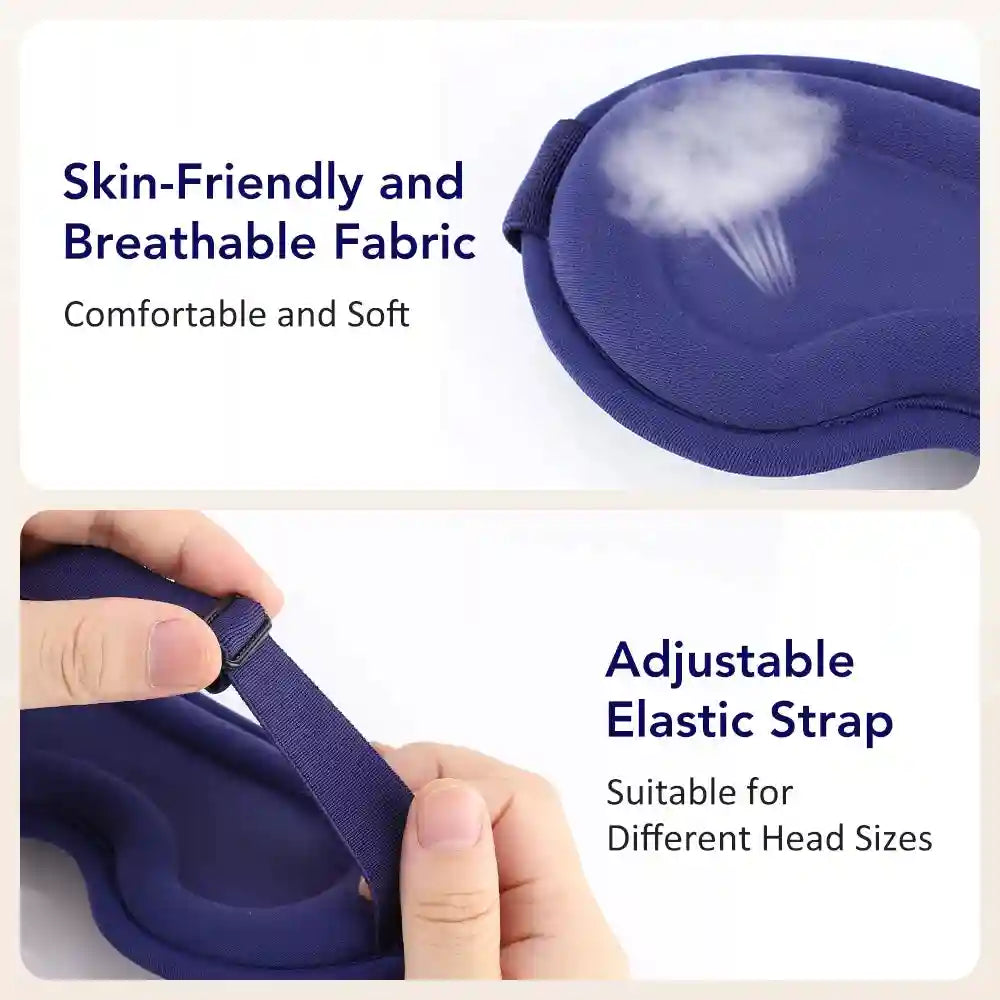 Electric Steam Eye Mask with 3D Vibration Massage - Blue Eye Massage Instrument Tidesmit
