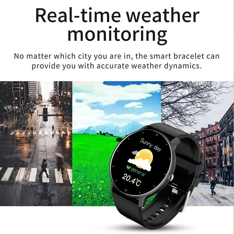 ZL02D Men Smart Watch Full Touch Screen Sport Fitness Tracker IP68 Waterproof Bluetooth Smartwatch for Men Women Smartphone 2023
