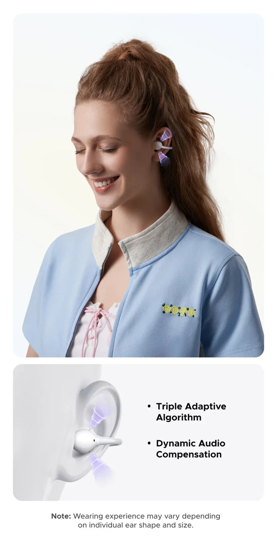 Tidesmit Open Ear Wireless Headphones with ANC - 35 Hour Battery Life Tidesmit