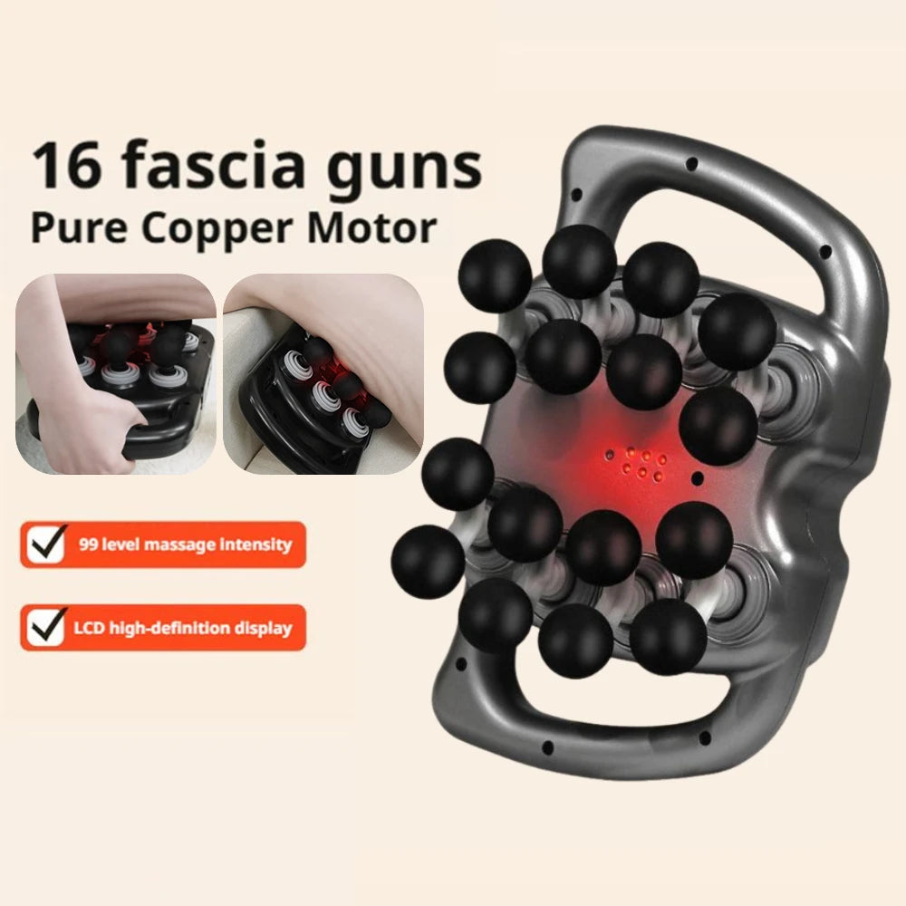 Fascia Gun Deep Tissue Muscle Massager with Red Light Therapy Fascia Gun Tidesmit