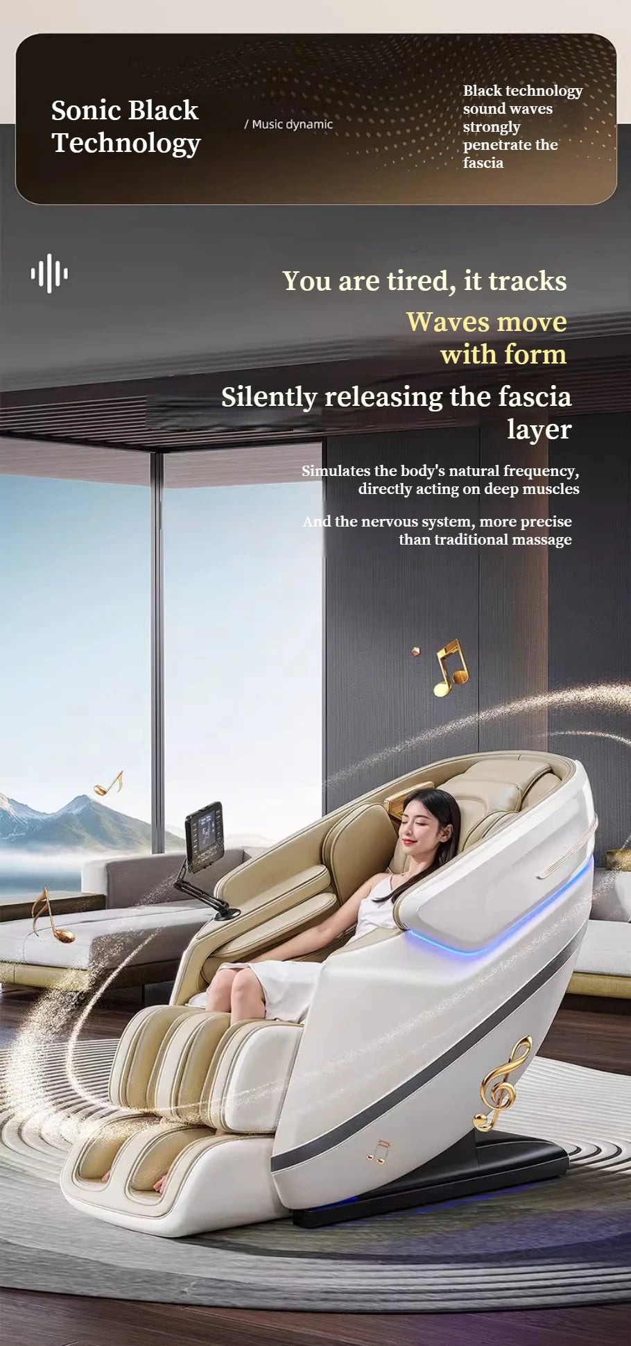 Zero Gravity SL Track Massage Chair with Heat Therapy - Tidesmit Body Shaping Massage Equipment Tidesmit