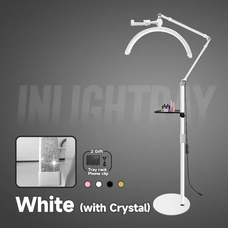 Half Moon Eyelash Lamp - LED Salon Light with Adjustable Color Temperature White Crystal China Mainland Tidesmit