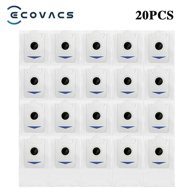 Tidesmit replacement parts set for Ecovacs X5 OMNI and X5 PRO OMNI robot vacuum showing mop and filter assembly.
