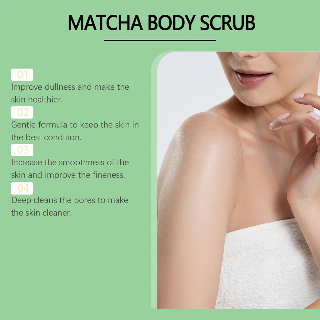 Green Tea Body Scrub Exfoliating Salt - Natural Skin Smoothing Treatment Scrubs Treatments Tidesmit