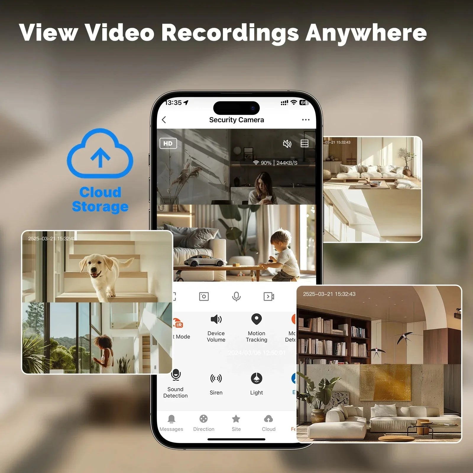 8MP WiFi IP Camera With Adjustable Bracket Dual Lens Security Wireless Surveillance Cameras Onvif 10X Zoom Baby Monitor Mini Cam