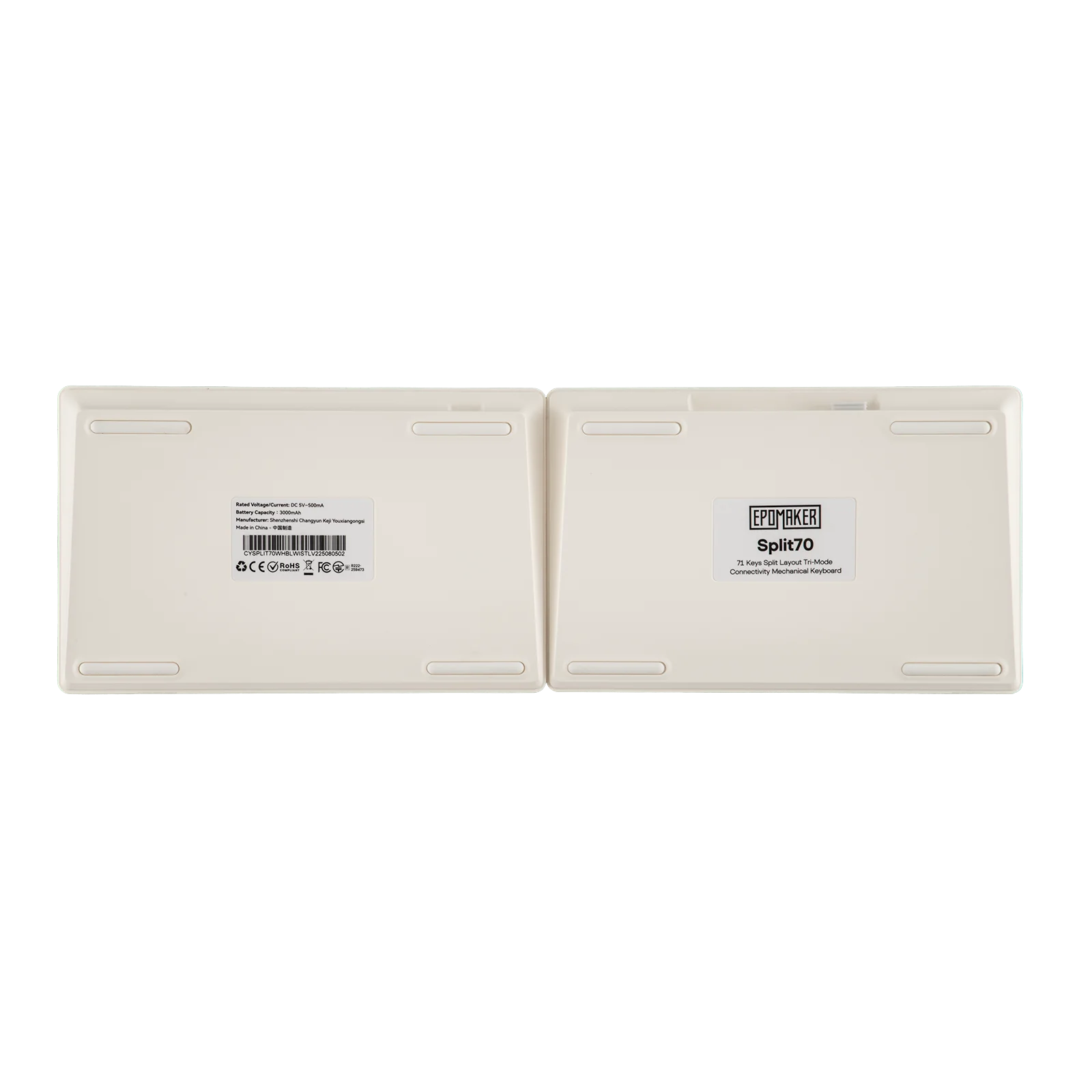 EPOMAKER Split70 QMK/VIA 70% Split Layout Wired/BT/2.4Ghz Wireless Mechanical Keyboard with Programmable Knob Mac Modifier