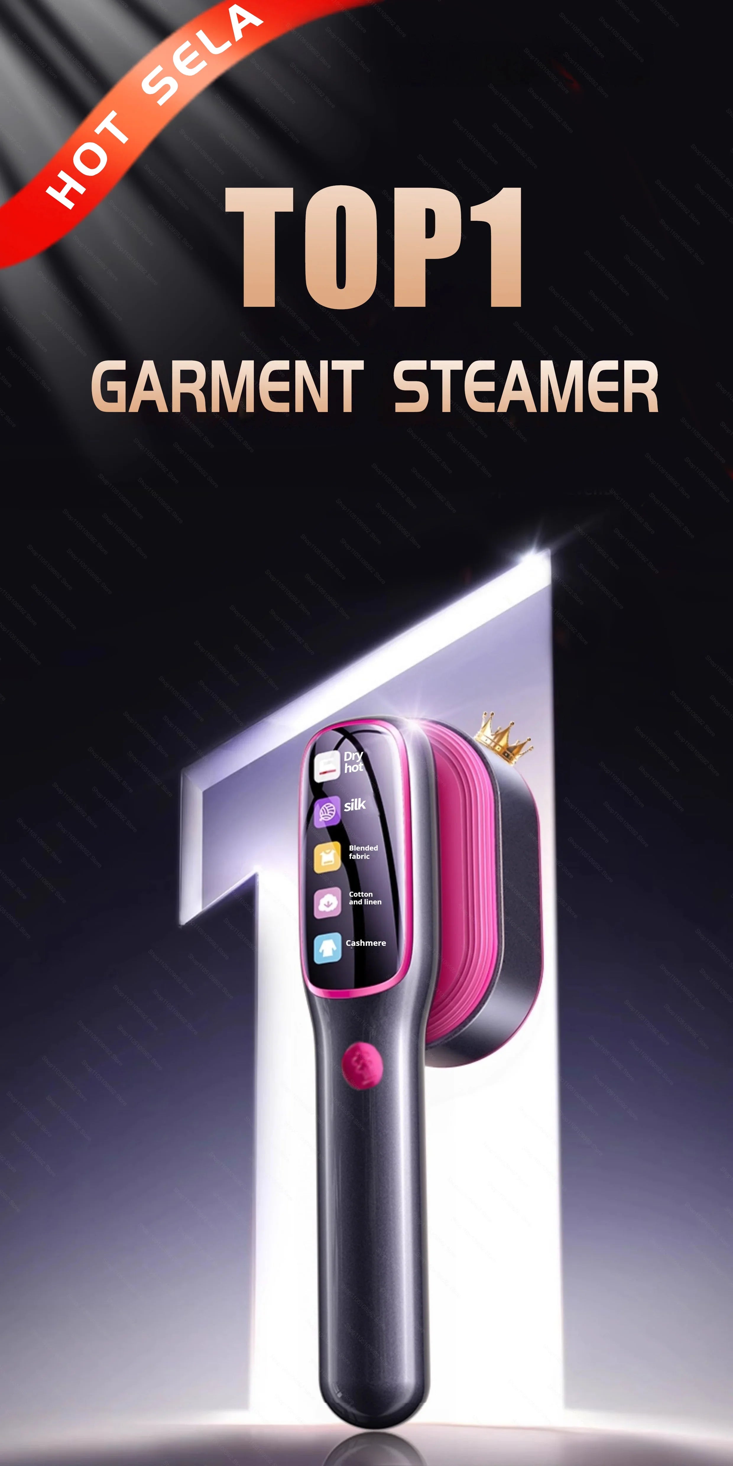 Tidesmit 1200W professional handheld garment steamer in an ergonomic design for efficient clothes steaming