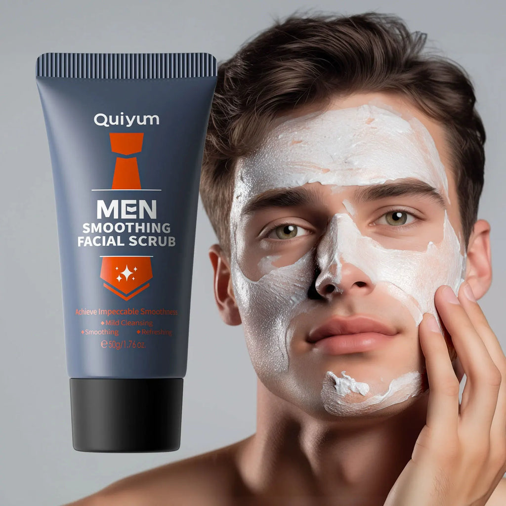 Mens Facial Scrub Exfoliator - Deep Pore Cleanser with Natural Extracts 50g Scrubs Treatments Default Title Tidesmit