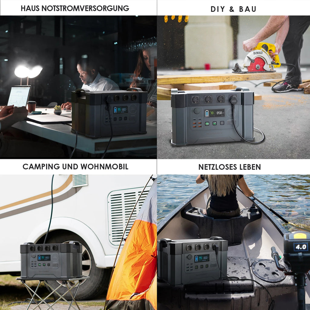 Portable Solar Generator 2400W 4000W Peak - Tidesmit EU Power Station Tidesmit