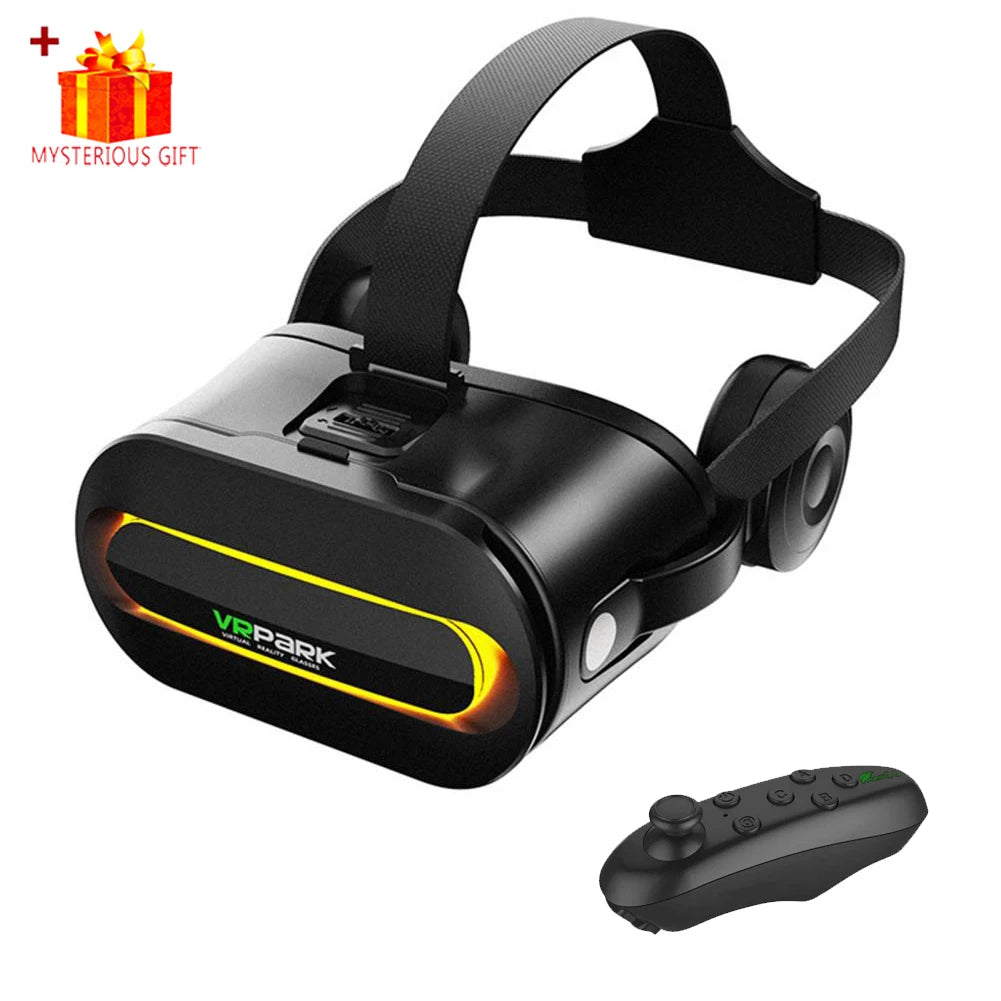VR Headset for Smartphones - Adjustable Immersive Smart Glasses Black VR Control A Tidesmit
