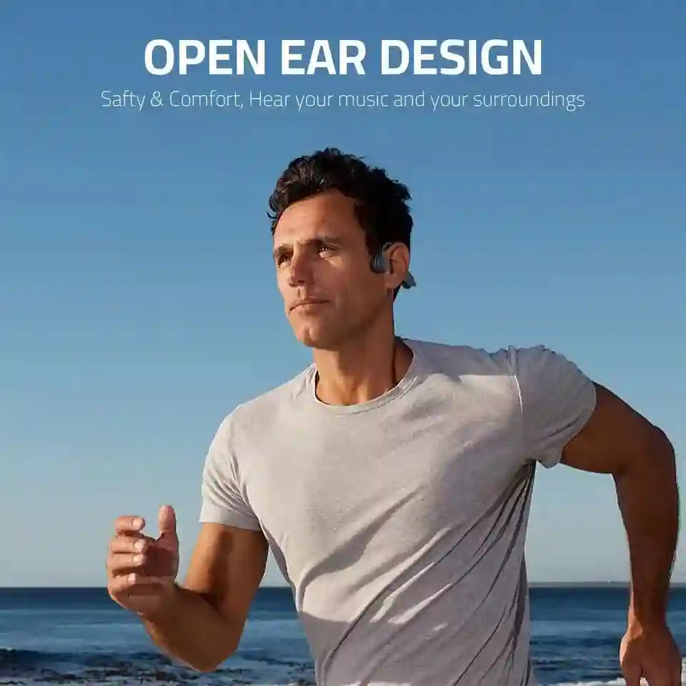 Bone Conduction Wireless Headphones - Open-Ear Bluetooth Sports Audio Tidesmit