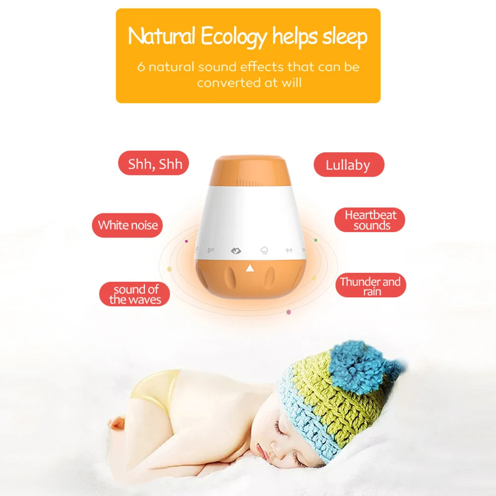 Smart Baby Sleep Soother White Noise Sound Machine for Infants Toddlers with 6 Soothing Sounds Built-in Battery Intelligent