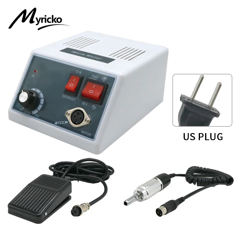Dental Micromotor Polisher 35000 RPM Lab Handpiece - EU Certified Body Shaping Massage Equipment 18 Set US Tidesmit