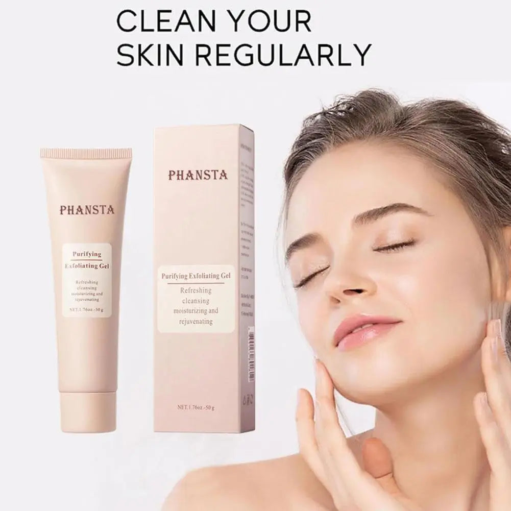 Exfoliating Facial Gel Pink - Deep Pore Cleanser & Moisturizing Treatment Scrubs Treatments Tidesmit