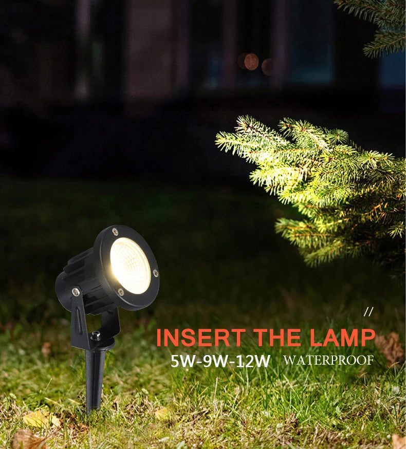 LED Garden Lights Outdoor Waterprof Lawn Lamp 220V110V12V 5W10W15W20W Landscape Spike Bulb IP65 Led Light Garden Path Spotlights