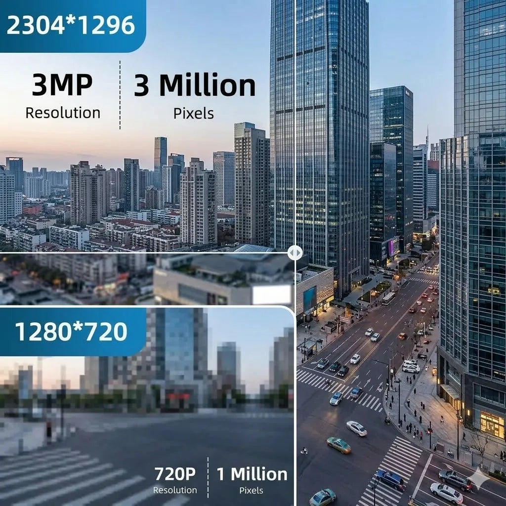 ZEMNIO 3MP 2K HD Smart Peephole Camera, 170° WiFi Video Doorbell, Two-Way/Motion, ICSee/XMEye App, 2.4G, Power Opt. EU/US/UK/AU